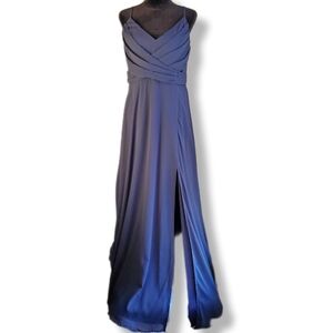 NWOT Lulus Event Ready Navy Blue Backless Lace-Up Maxi Dress Sz XL